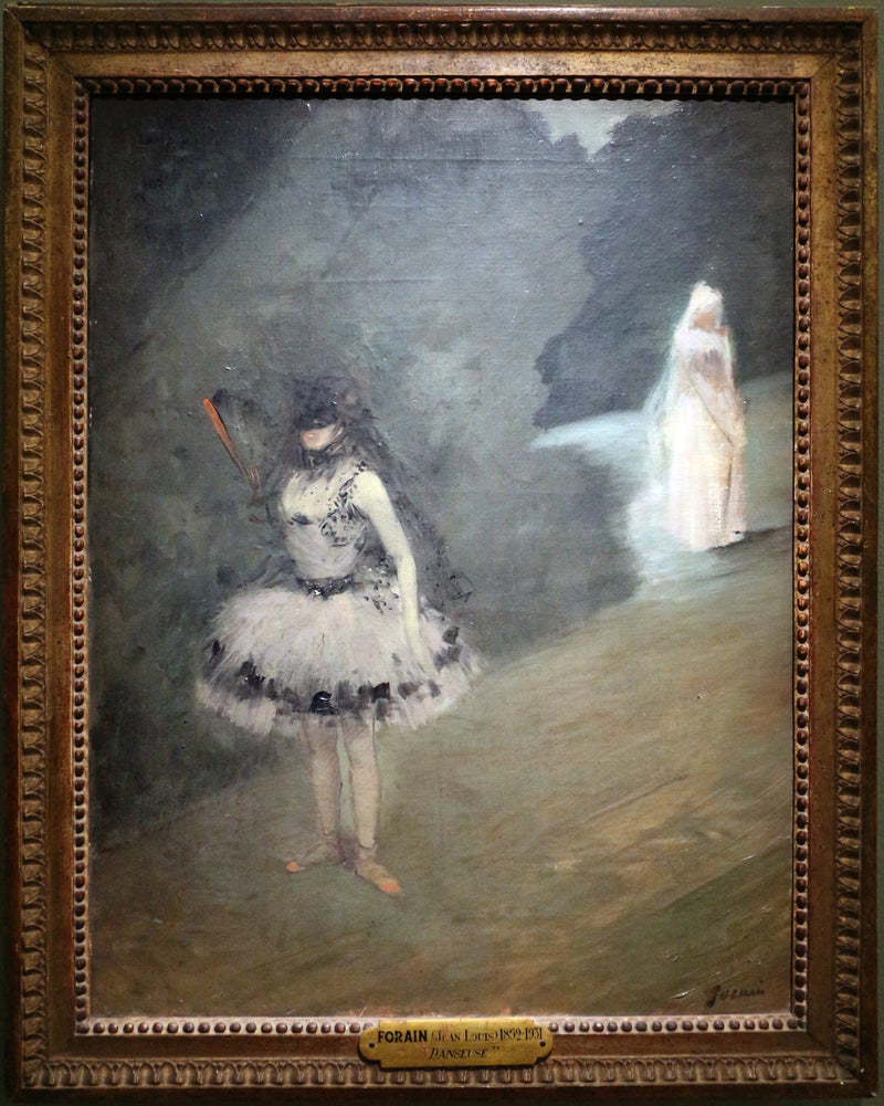 Dansös stående bakom en klädstång - Jean-Louis Forain
