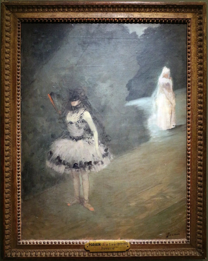 Dansös stående bakom en klädstång - Jean-Louis Forain