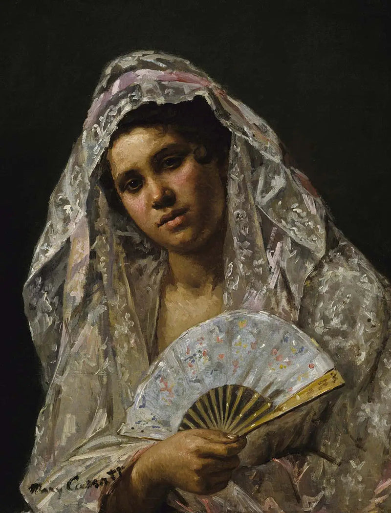 Spansk dansös med spetsmantilla - Mary Cassatt