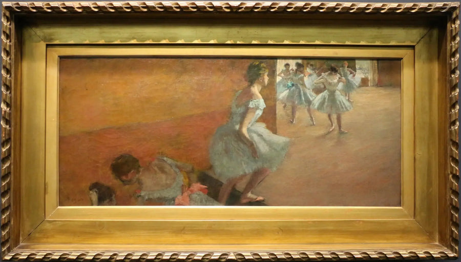 Dansande kvinnor som går uppför en trappa - Edgar Degas
