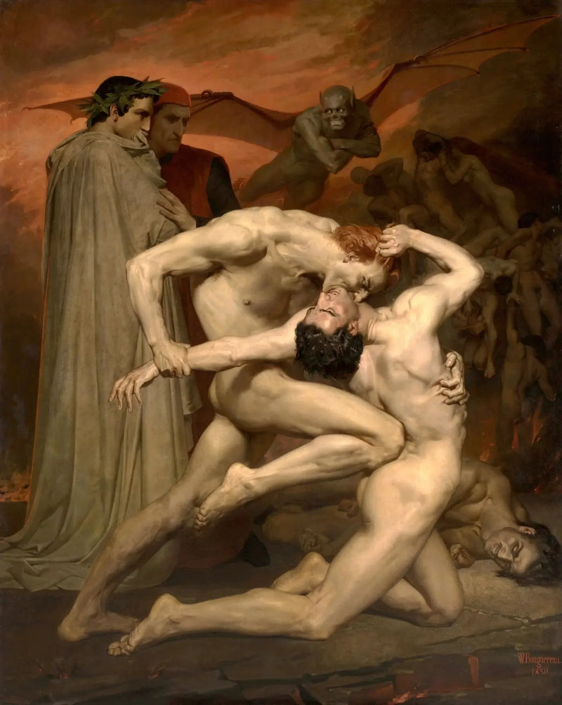 Dante och Virgilio i Helvetet - Bouguereau