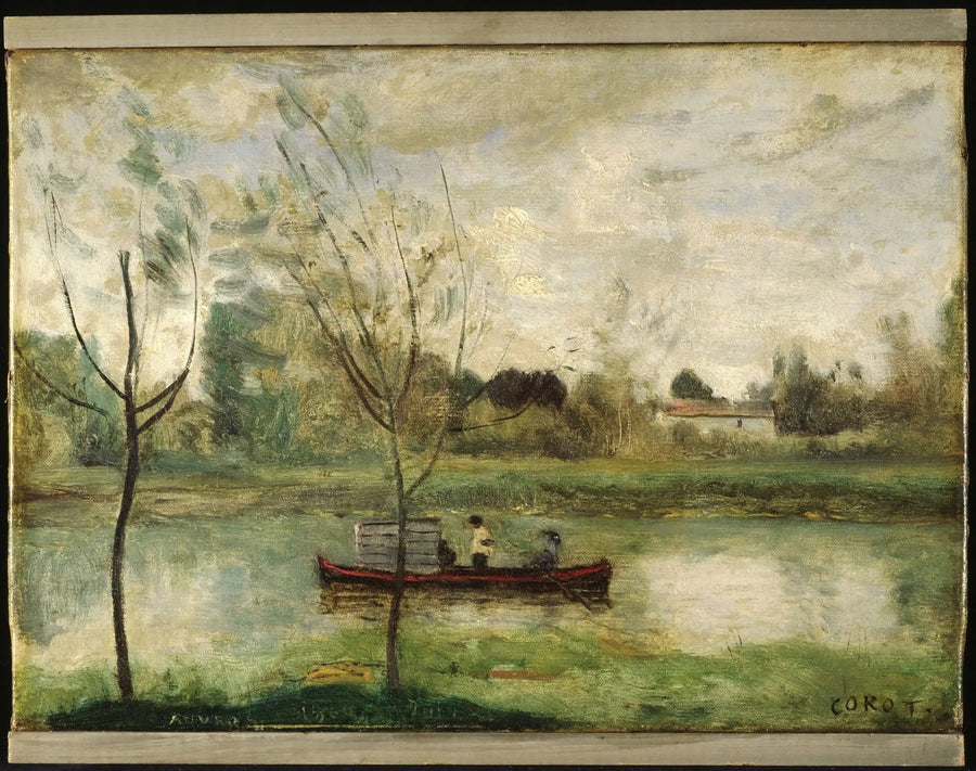 Daubigny arbetar på sin « Botin » nära Auvers-sur-Oise - Jean-Baptiste Camille Corot
