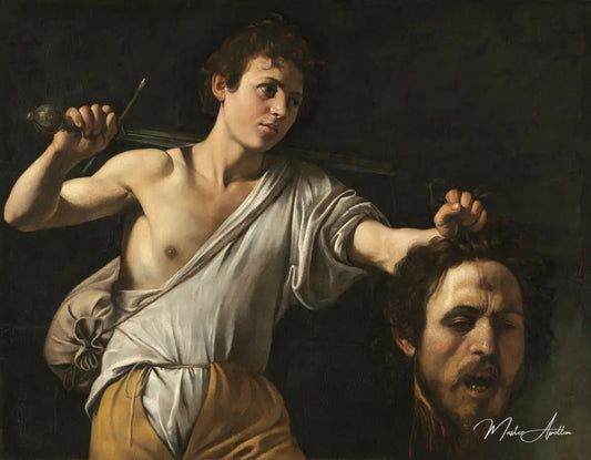 David avec la tête de Goliath - Caravaggio Reproductions de tableaux à la peinture à l’huile