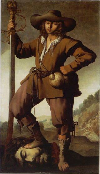 David avec la tête de Goliath - Francisco de Zurbarán image 1 copie peinte à la main à l’huile