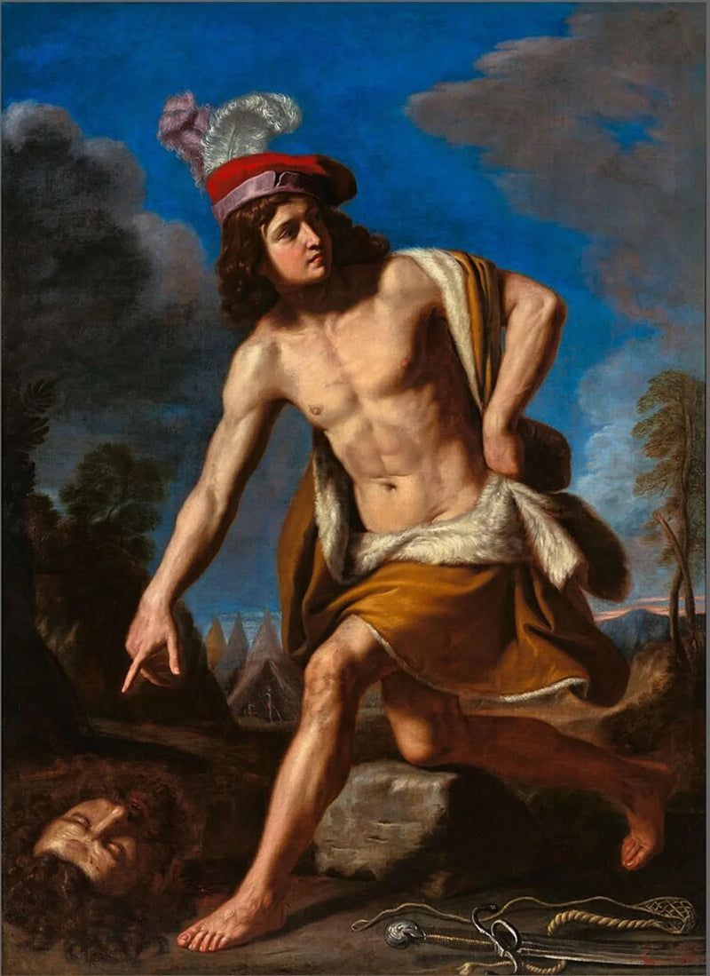 David med Goliaths huvud - Guercino