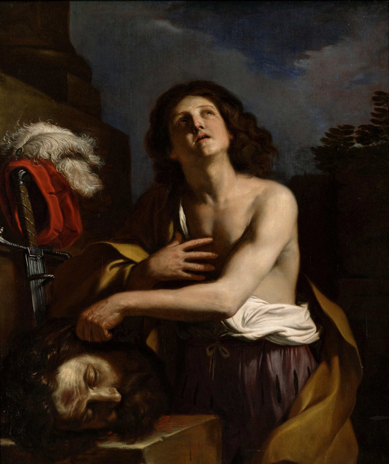 David med Goliaths huvud - Guercino