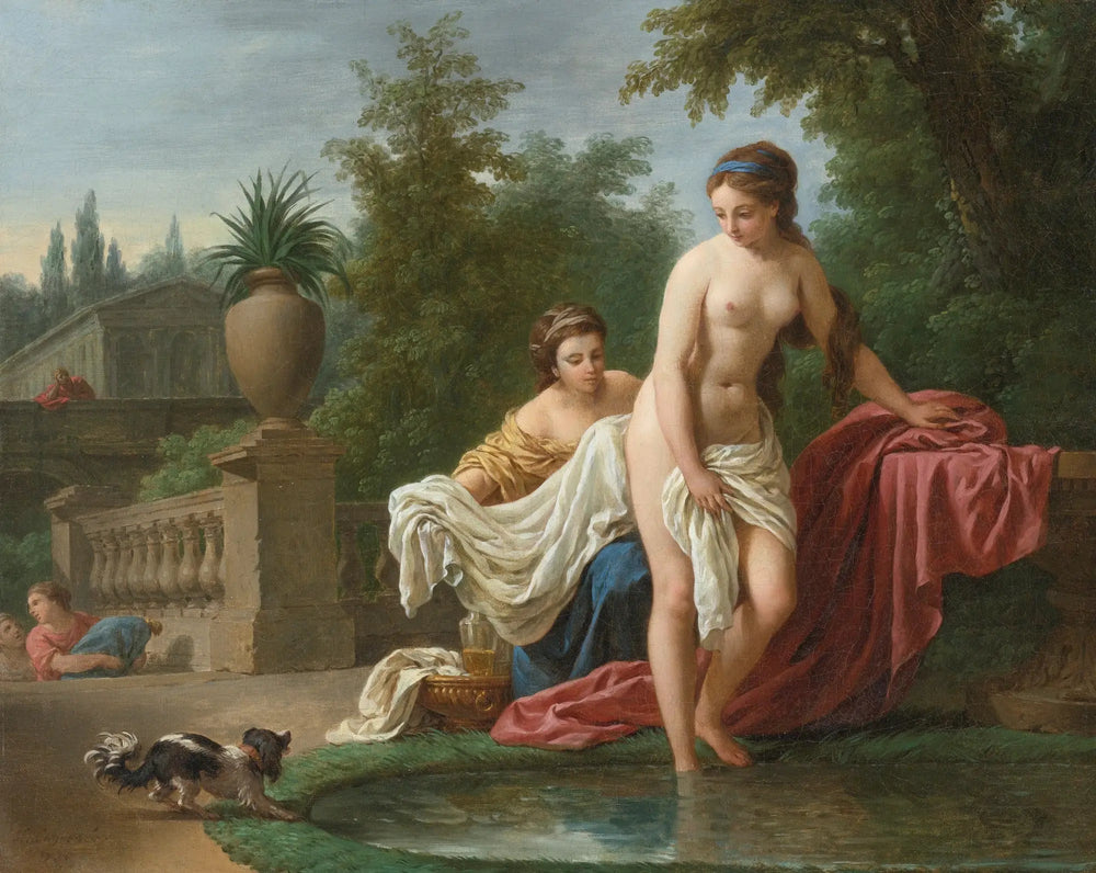 David et Bethsabée - Louis Jean François Lagrenée image 1 reproduction de peinture à l’huile