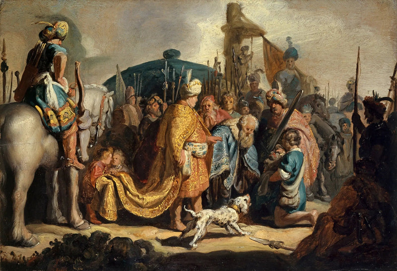 David som visar Goliats huvud för kung Saul - Rembrandt