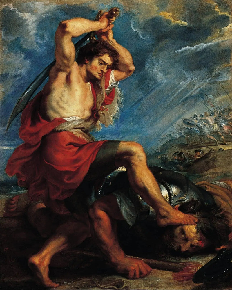 David dödar Goliat - Peter Paul Rubens