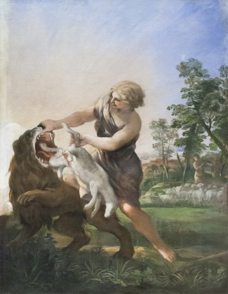 David dödar lejonet - Pietro da Cortona