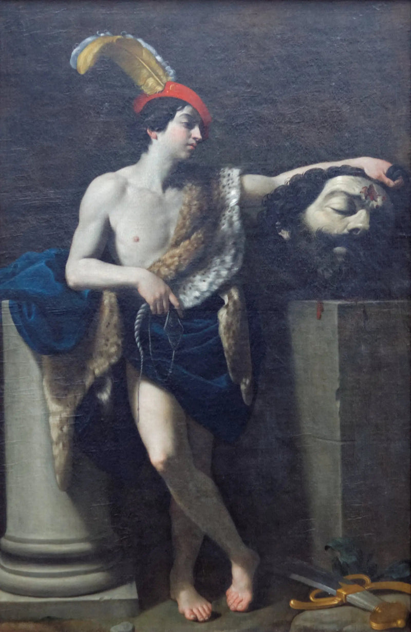 David som besegrar Goliat - Guido Reni