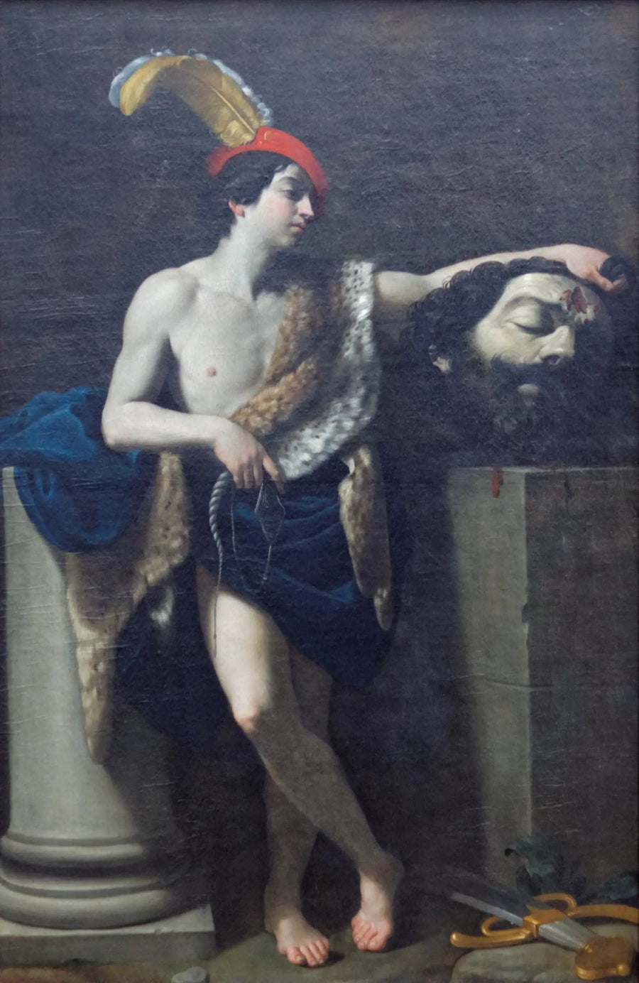 David som besegrar Goliat - Guido Reni