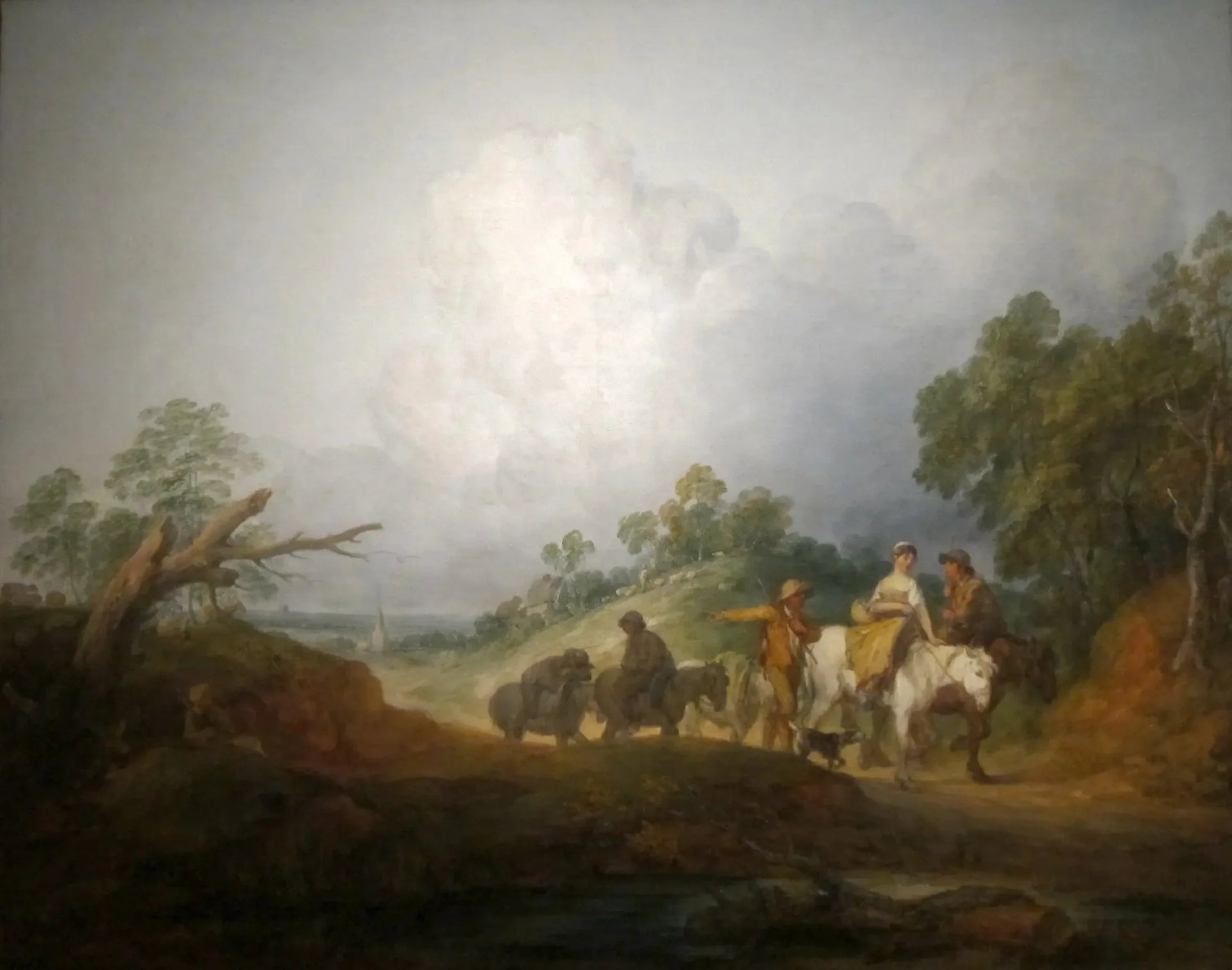 De retour du marché - Thomas Gainsborough image 1 reproduction artisanale de tableau