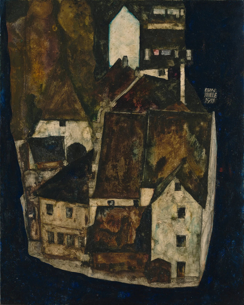 Död Stad III (Staden vid den Blå Floden III) - Egon Schiele