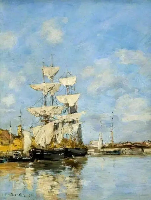 Deauville, le Bassin - Eugène Boudin image 1 reproduction artisanale de tableau