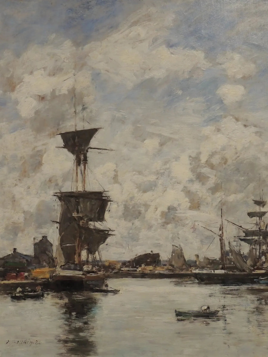 Deauville, bassängen - Eugène Boudin
