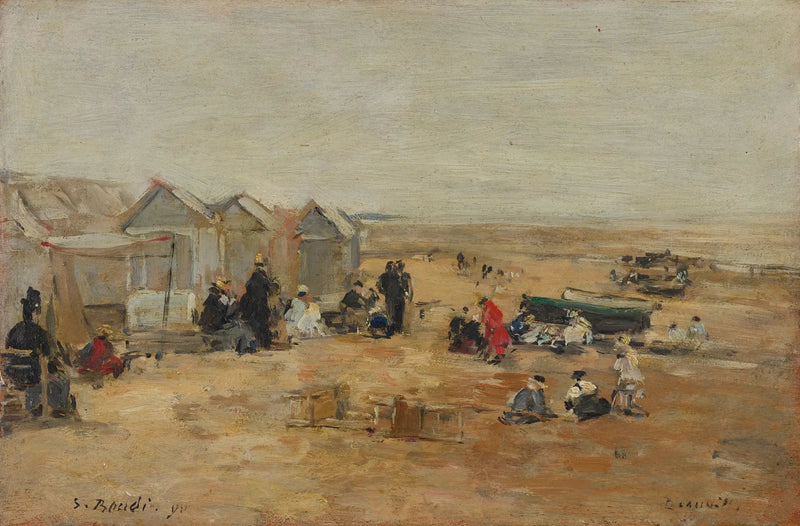 Deauville. Strandscen - Eugène Boudin