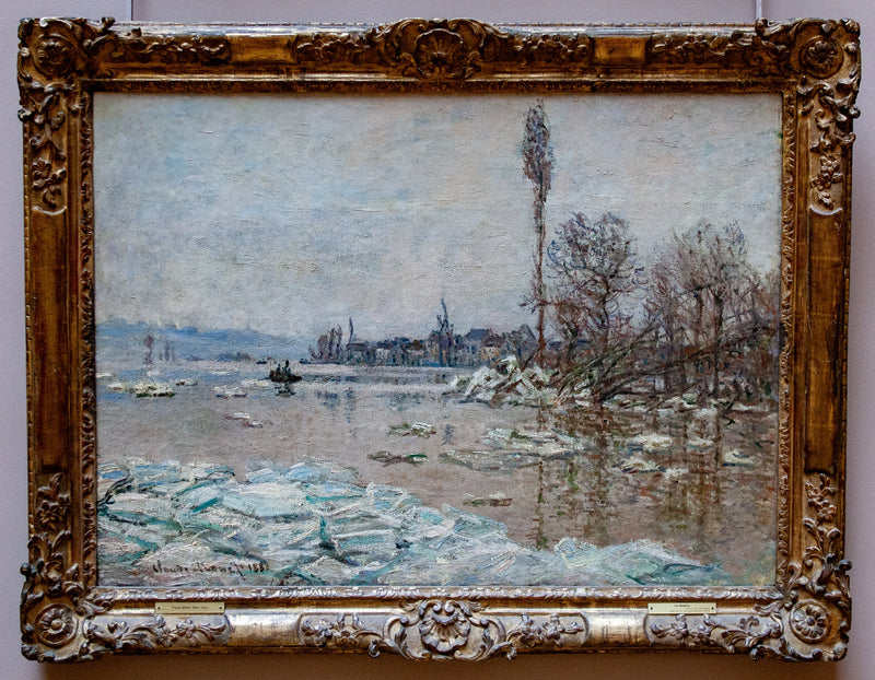 Debaclet vid Vétheuil, utsikt över Lavacourt W561 - Claude Monet