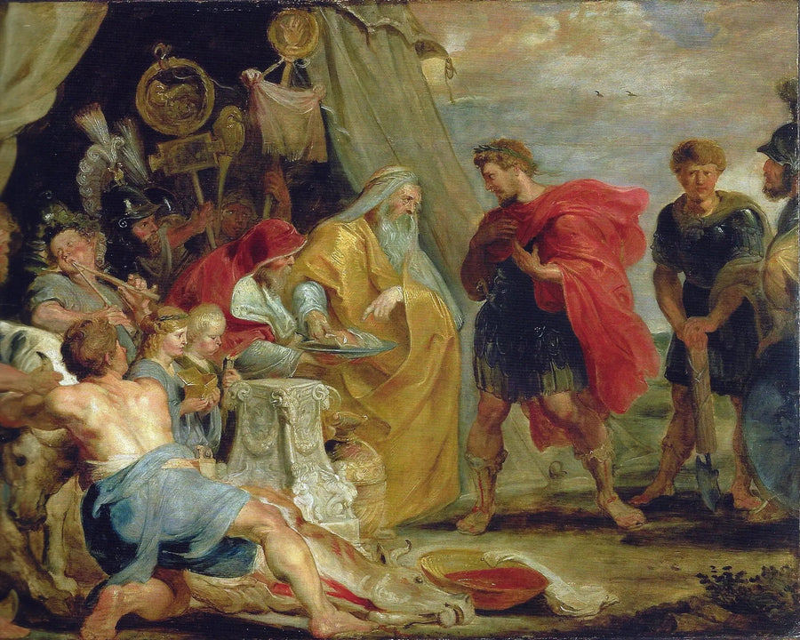 Decius Mus rådfrågar spåmannen (Tite-Live VIII, 6-9/10) - Peter Paul Rubens