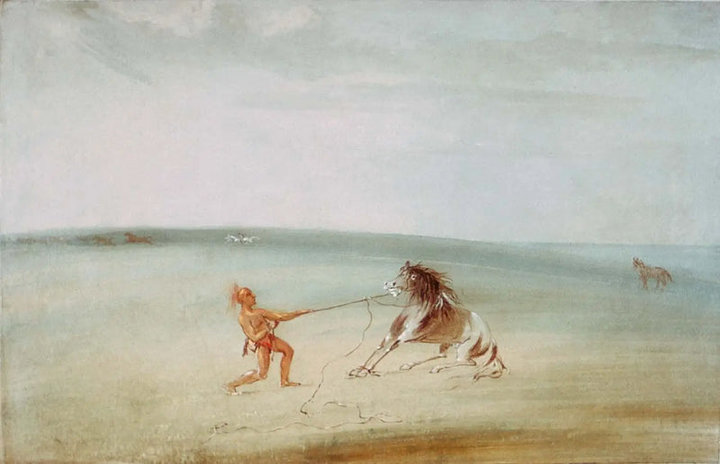 Bryt ner den vilda hästen - George Catlin