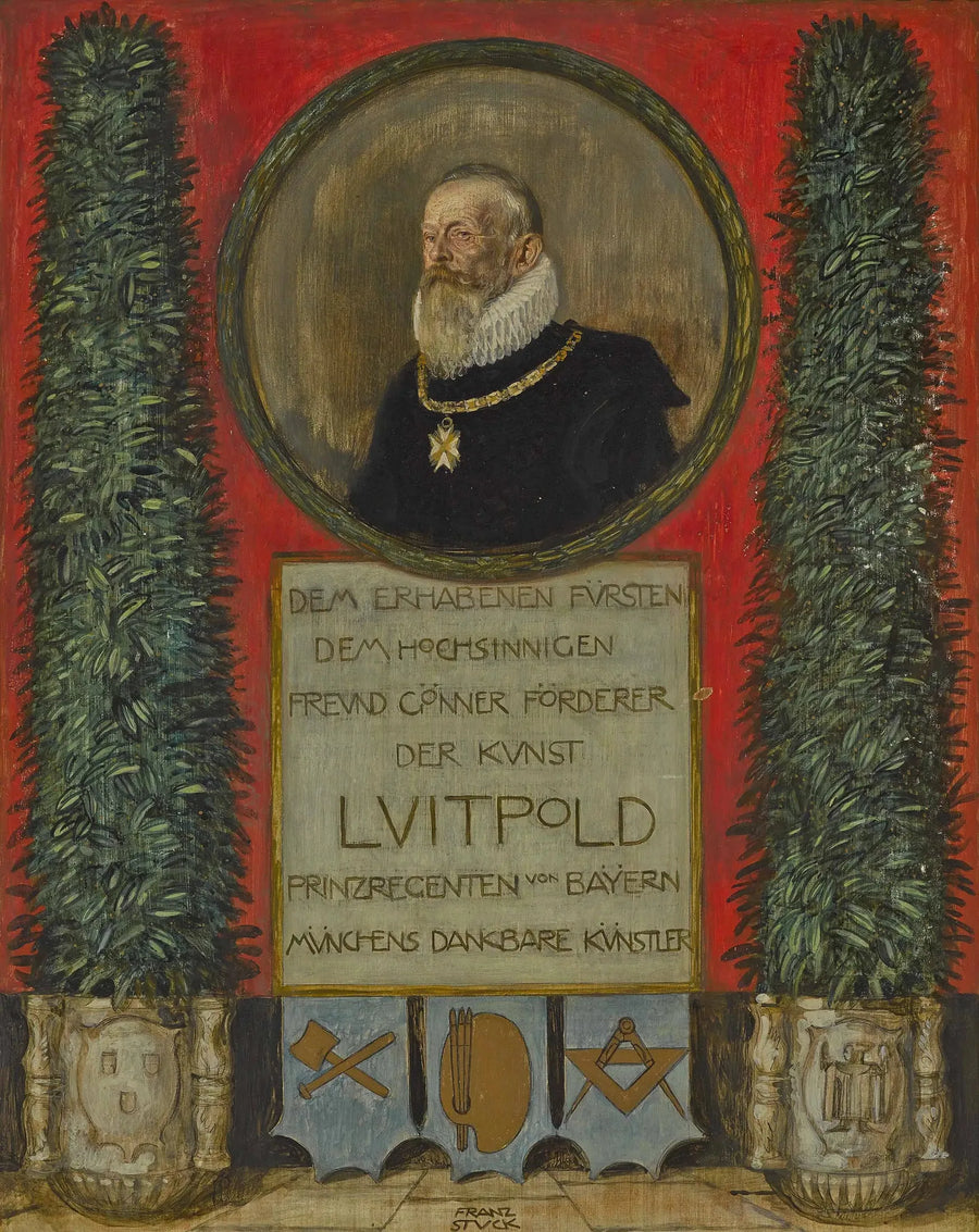 "Munchenkonstnärernas dedikation till prinsregent Luitpold av Bayern - Franz Von Stuck"