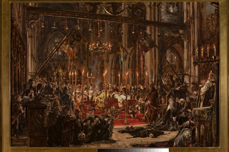 Förlusten i Legnica, från serien « Civilisationens historia i Polen » - Jan Matejko