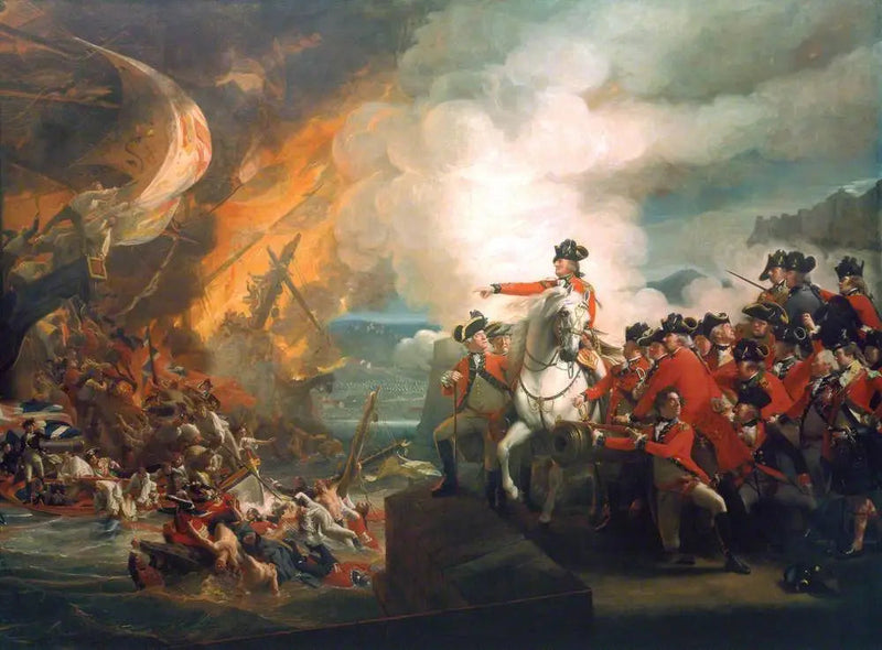 Förlust av de flytande batterier i Gibraltar, september 1782 (Gibraltars belägring) - John Singleton Copley