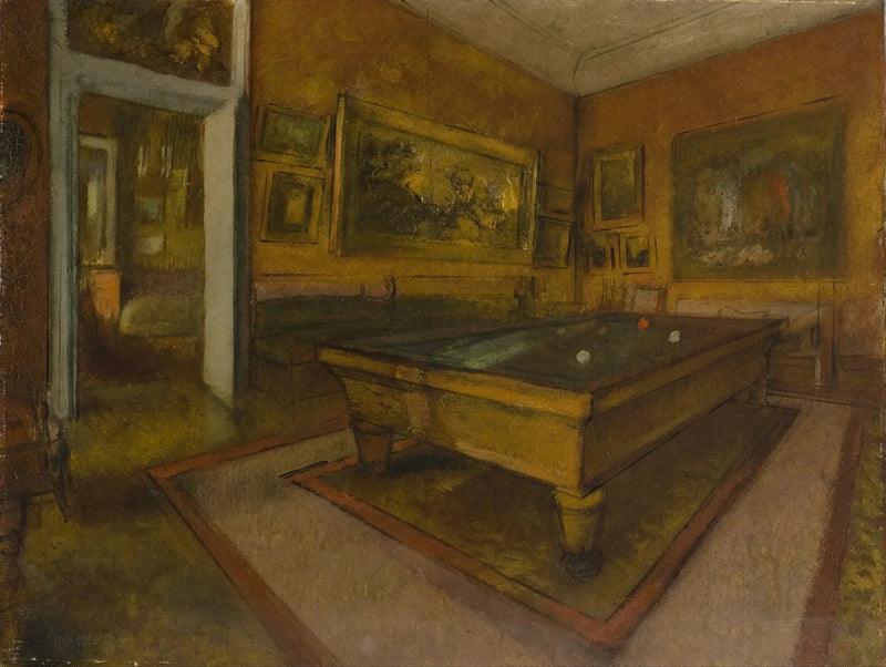 Billiardsalongen i Ménil-Hubert - Edgar Degas