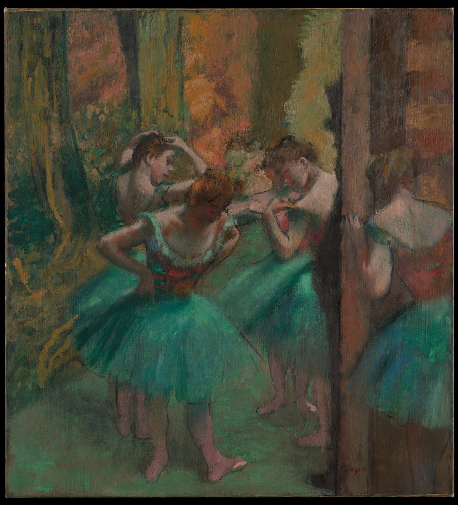 Dansare, rosor och grönt - Edgar Degas