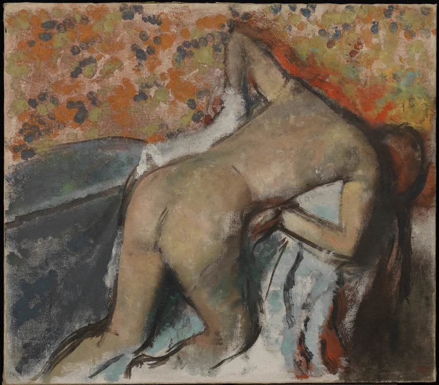 Efter badet, kvinna som torkar sig - Edgar Degas