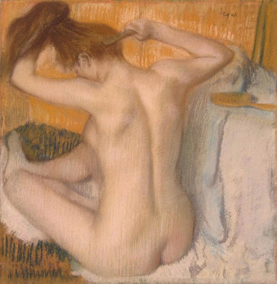 Kvinna som fixar håret - Edgar Degas