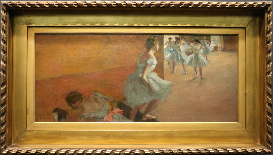 Dansande kvinnor som går uppför en trappa - Edgar Degas