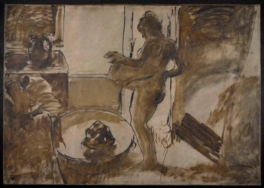 Kvinna vid badet - Edgar Degas