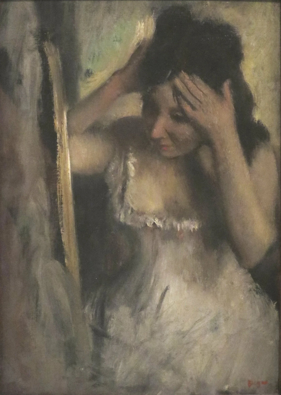 Kvinna som fixar håret - Edgar Degas