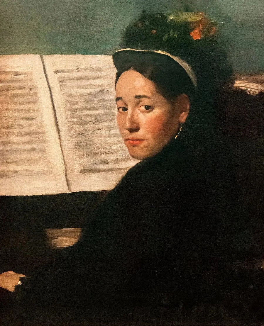 Mademoiselle Dihau vid pianot - Edgar Degas