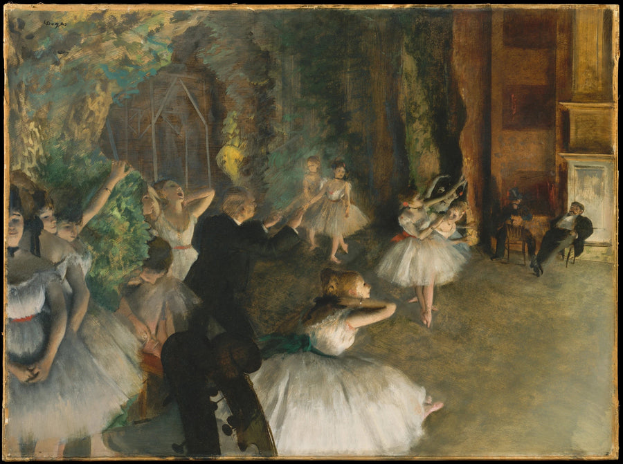 Balettens upprepning på scenen - Edgar Degas