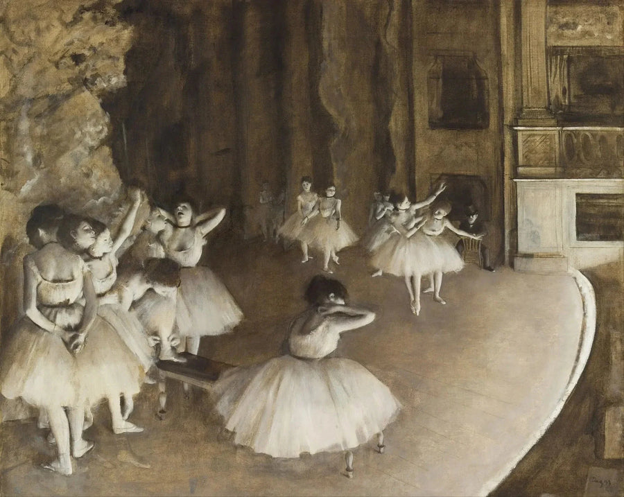 Återupprepning av en balett på scenen - Edgar Degas