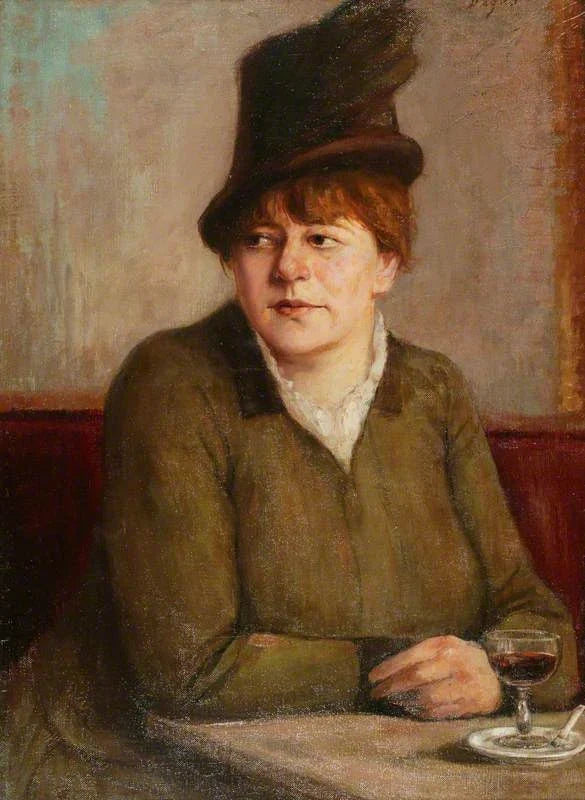 Kvinna på ett café - Edgar Degas
