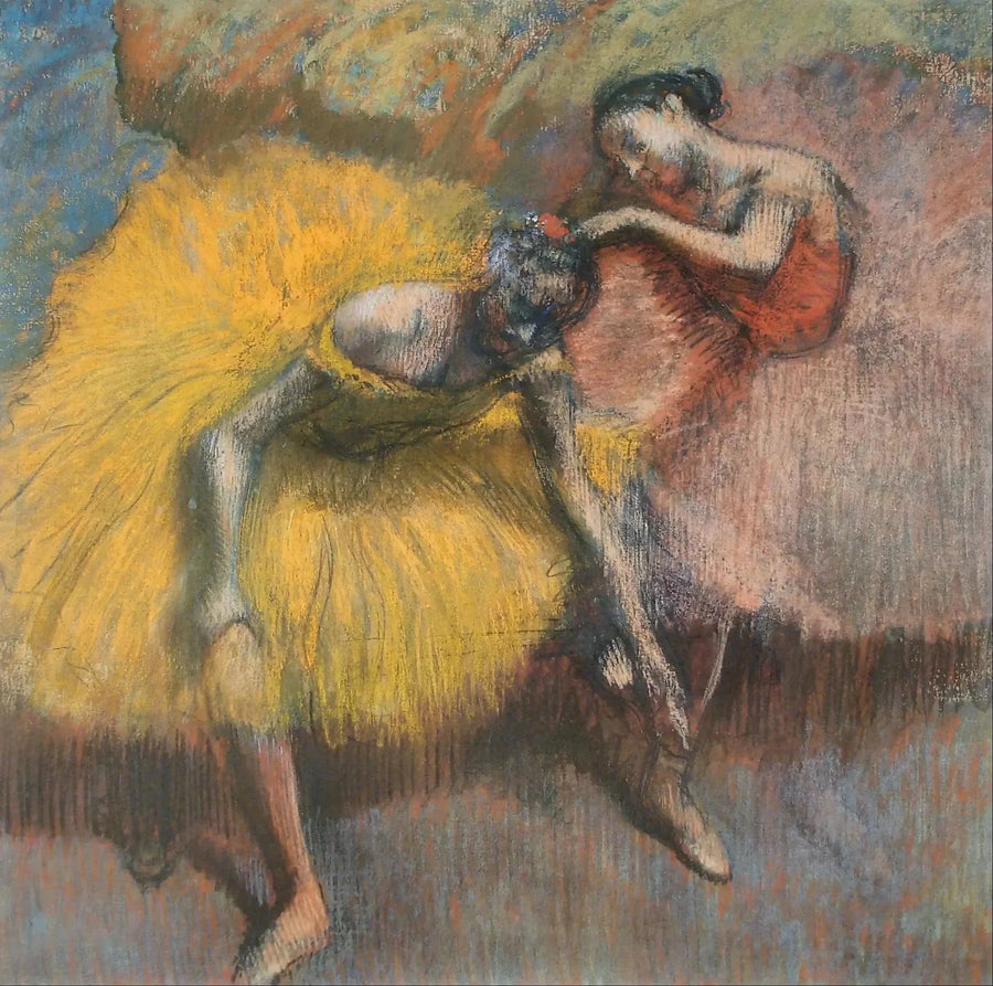 Två dansöser - Gula och rosa - Edgar Degas