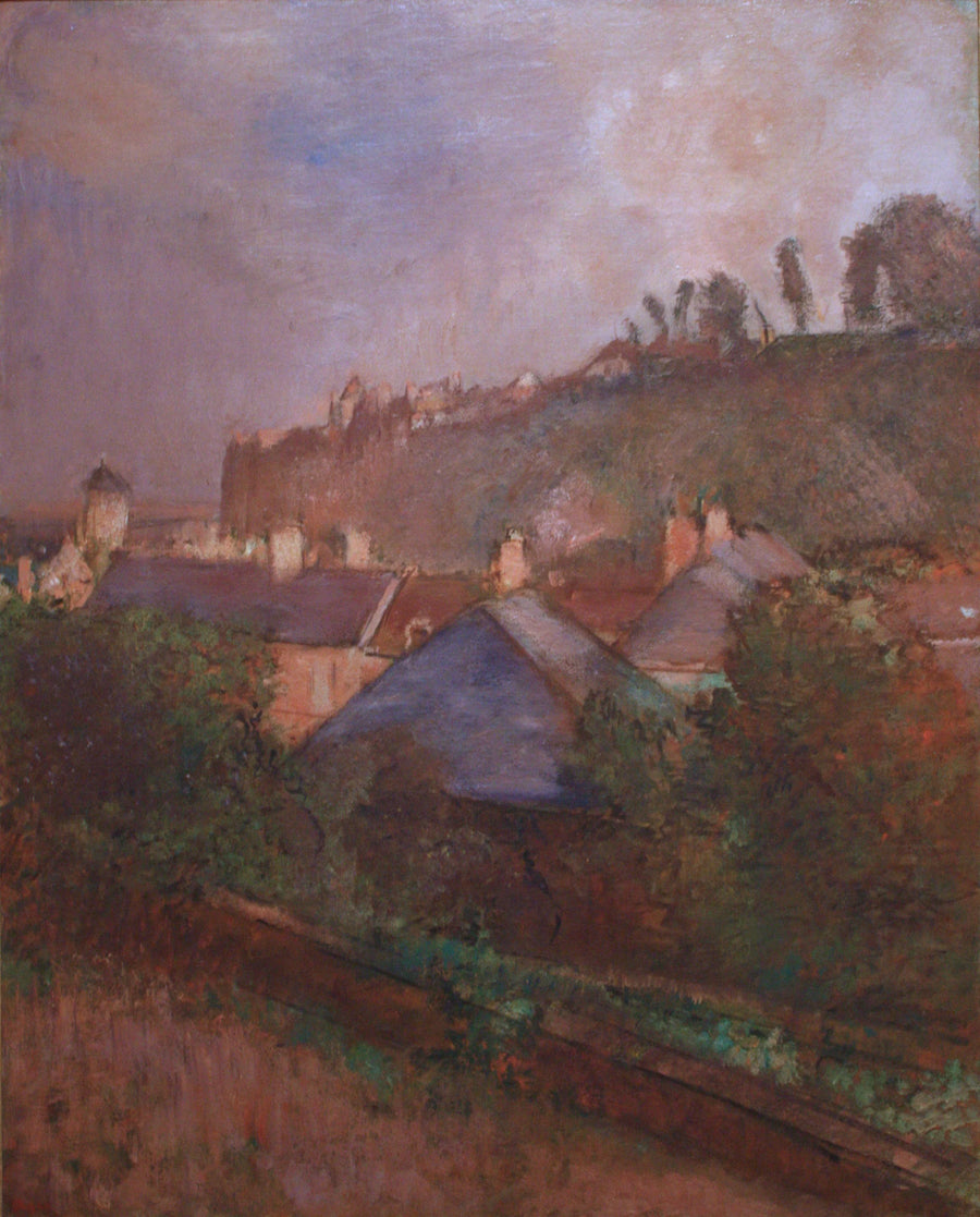 Hus vid foten av en klippa (Saint-Valéry-sur-Somme) - Edgar Degas