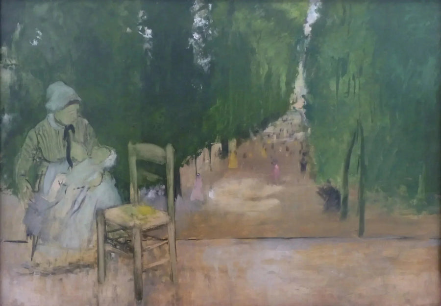 En amma i Luxembourgträdgården - Edgar Degas