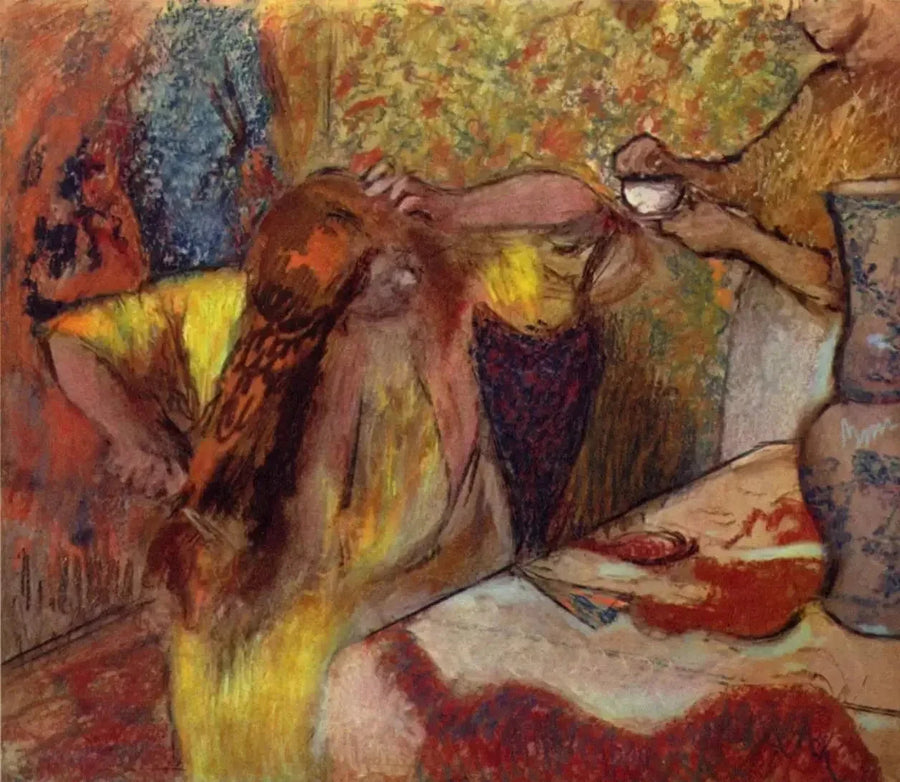 Kvinna vid toaletten - Edgar Degas