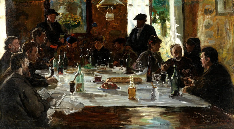 Konstnärernas lunch. Cernay-la-Ville - Peder Severin Krøyer