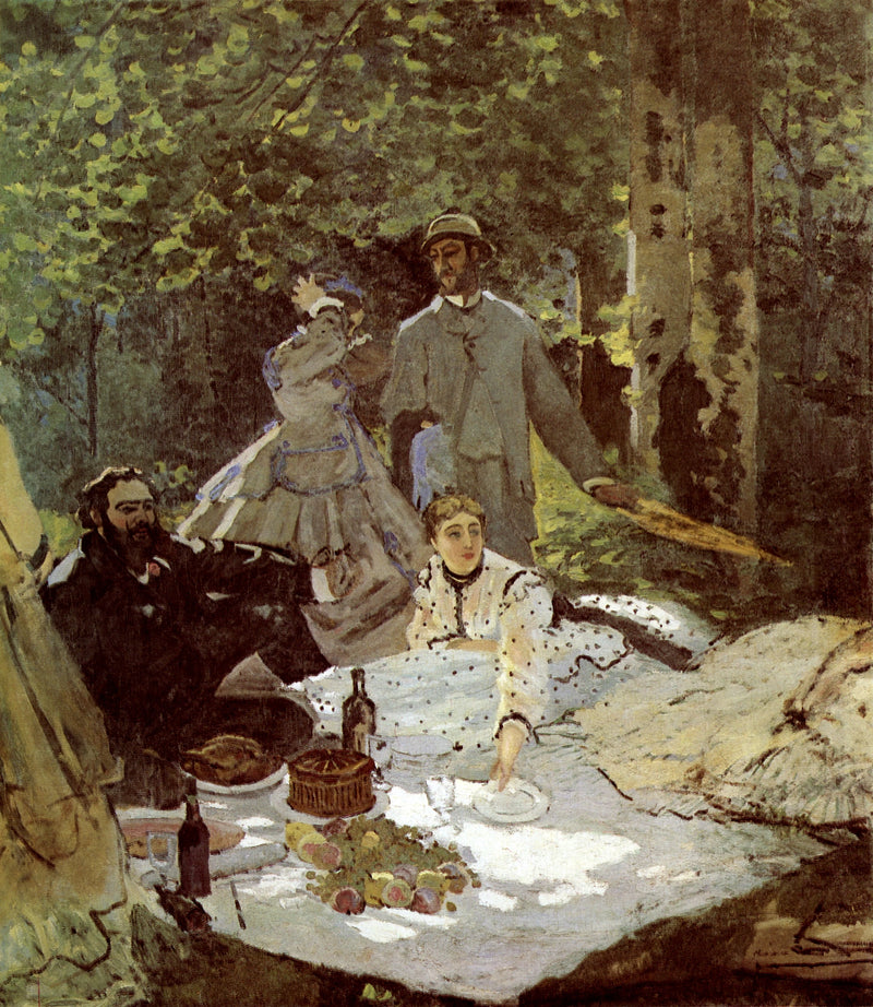 Lunch på gräset, centralt fragment W63/2 - Claude Monet