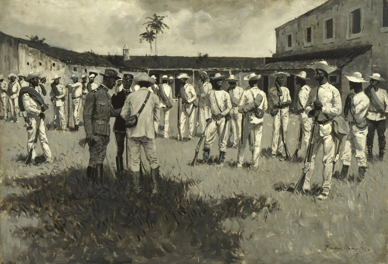 Nedmontering av Gomez-armén - Frederic Remington
