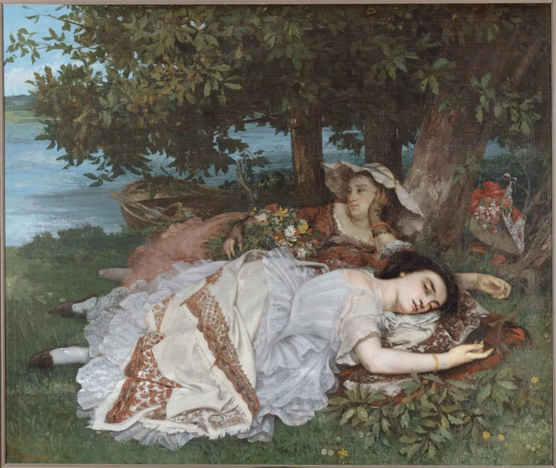Seinebordsflickor - Gustave Courbet