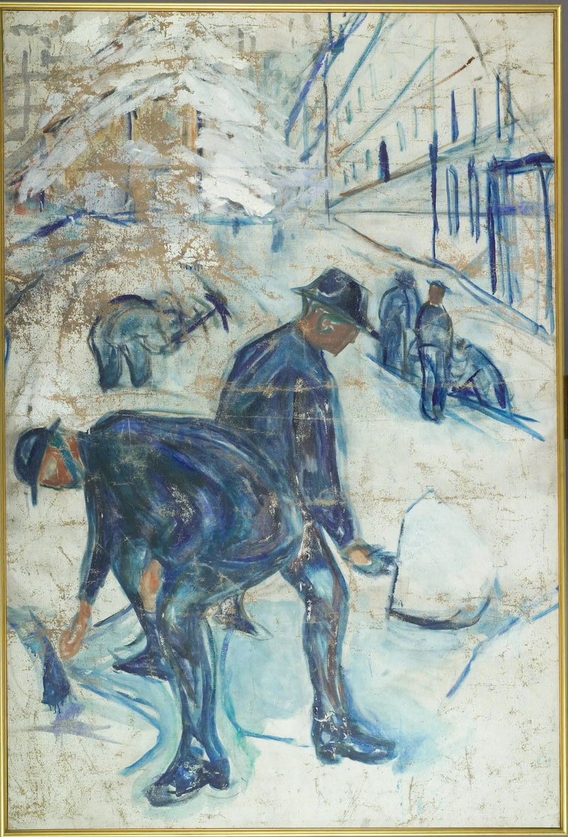 Snöskottare på en byggarbetsplats - Edvard Munch