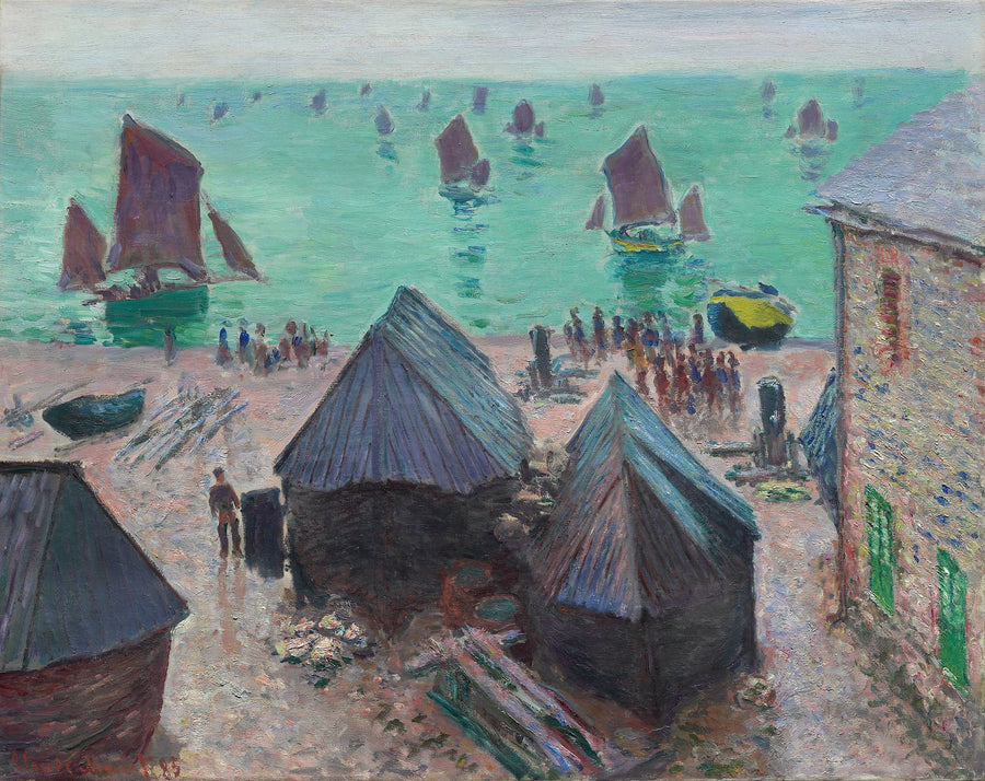 Avgången för båtarna, Étretat - Claude Monet
