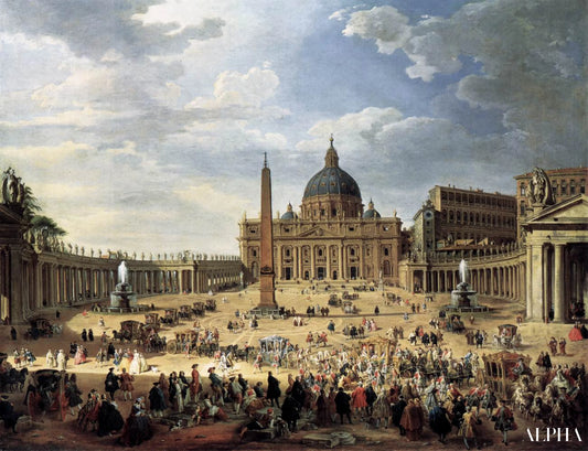 Départ du duc de Choiseul de la place Saint-Pierre - Giovanni Paolo Panini - Reproductions de tableaux et peintures haut de gamme