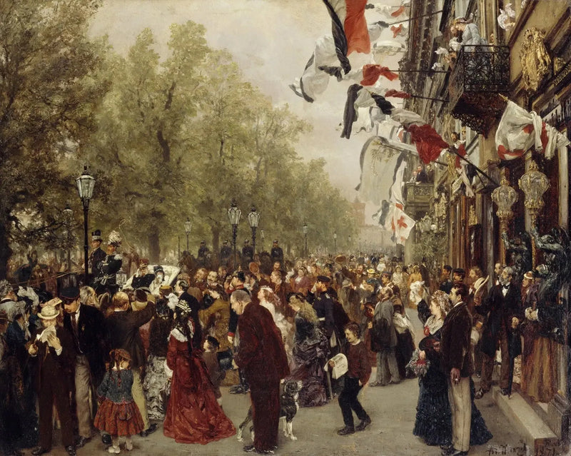 Kung Wilhelm I:s avresa till armén den 31 juli 1870 - Adolph von Menzel